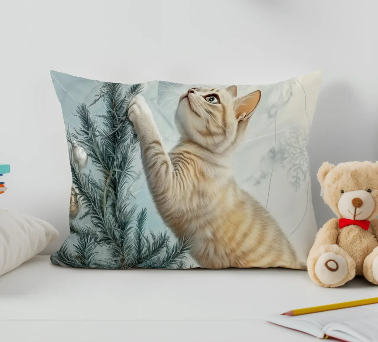 I gatti amano l'albero di Natale 2 cuscino da Justyna Jaszke JBJart