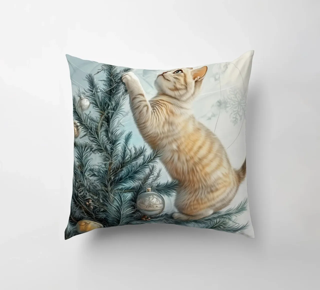 I gatti amano l'albero di Natale 2 cuscino da Justyna Jaszke JBJart