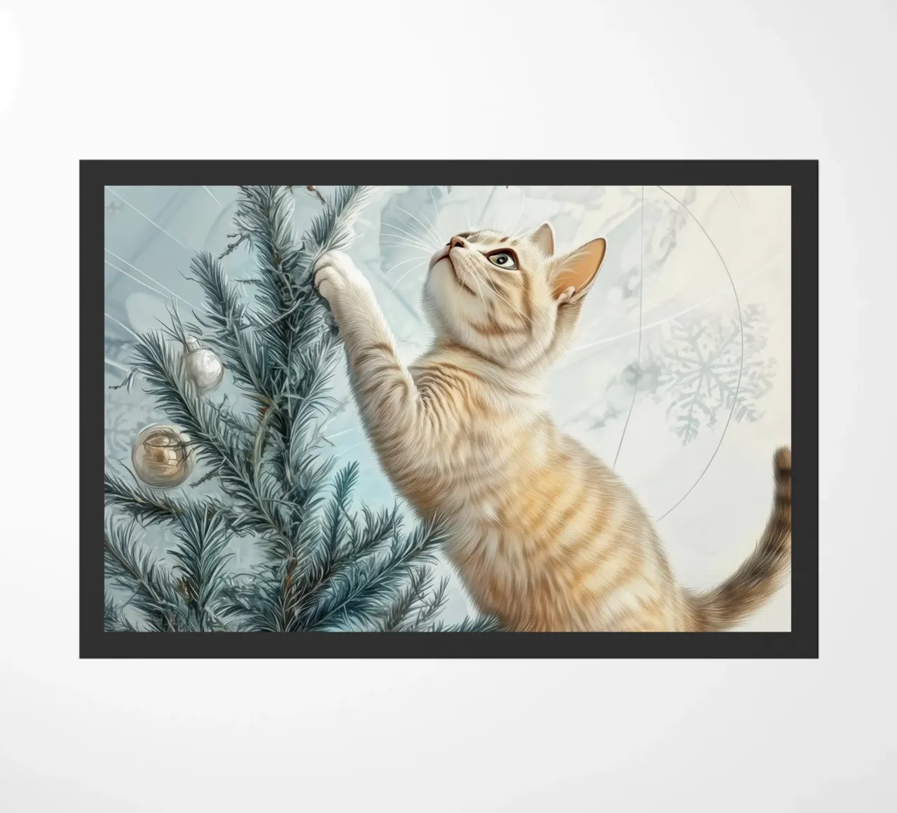 I gatti amano l'albero di Natale 2 zerbino da Justyna Jaszke JBJart
