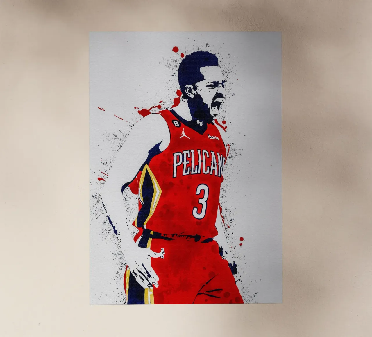 CJ McCollum New Orleans Pelicans pellicola backlit da tenten