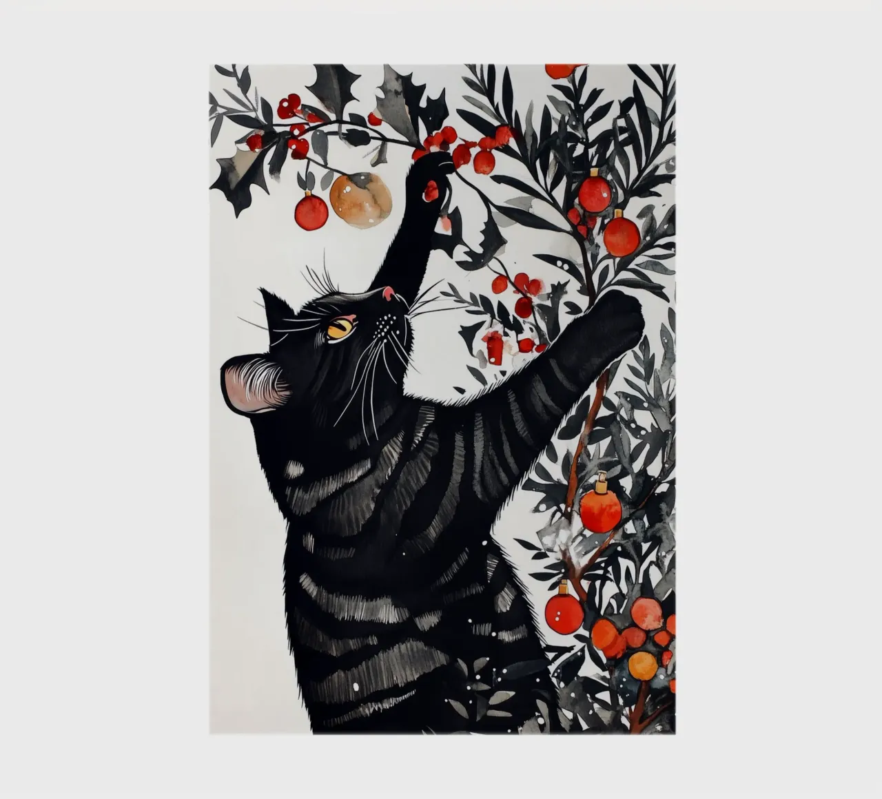 Cats love the Christmas tree 3 notebook by Justyna Jaszke JBJart