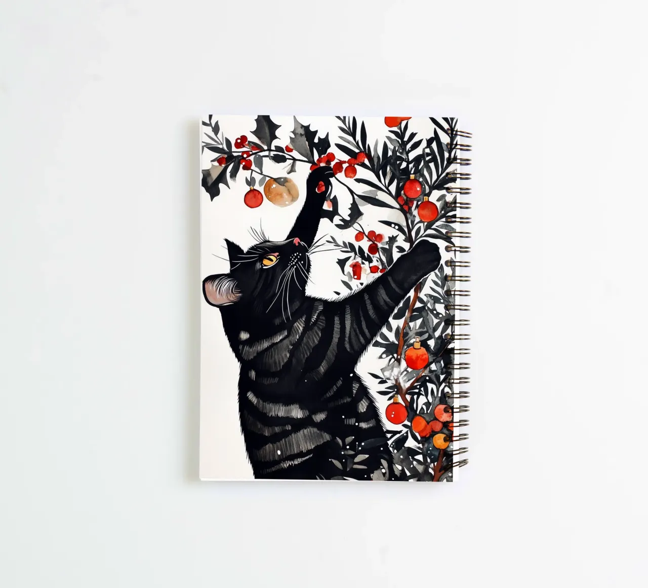 Katzen lieben den Weihnachtsbaum 3 Ringbuch von Justyna Jaszke JBJart