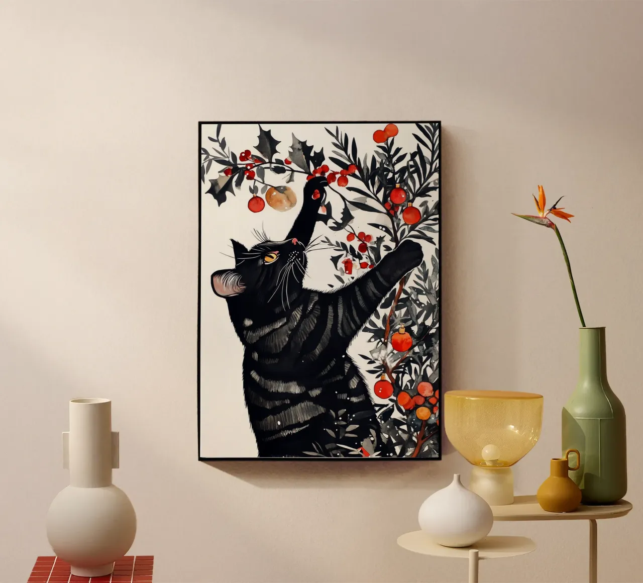 I gatti amano l'albero di Natale 3 plexiglass da Justyna Jaszke JBJart