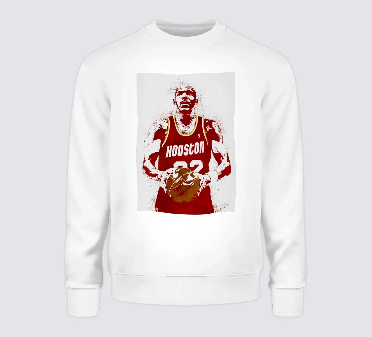 Clyde Drexler  Houston Rockets felpa da tenten
