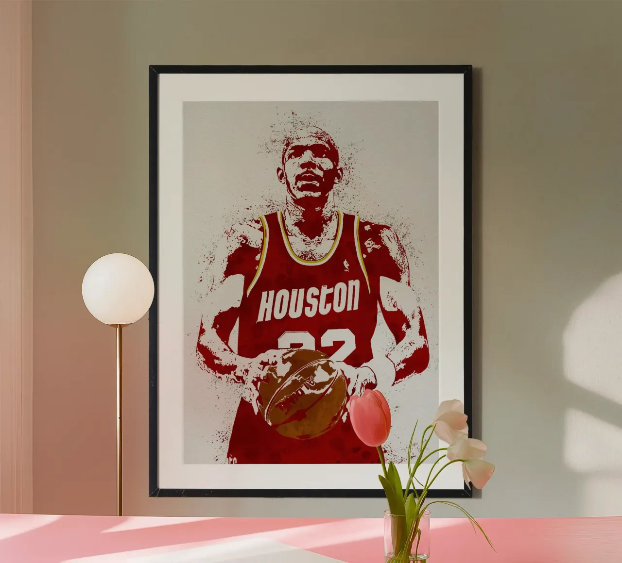 Clyde Drexler  Houston Rockets poster da tenten
