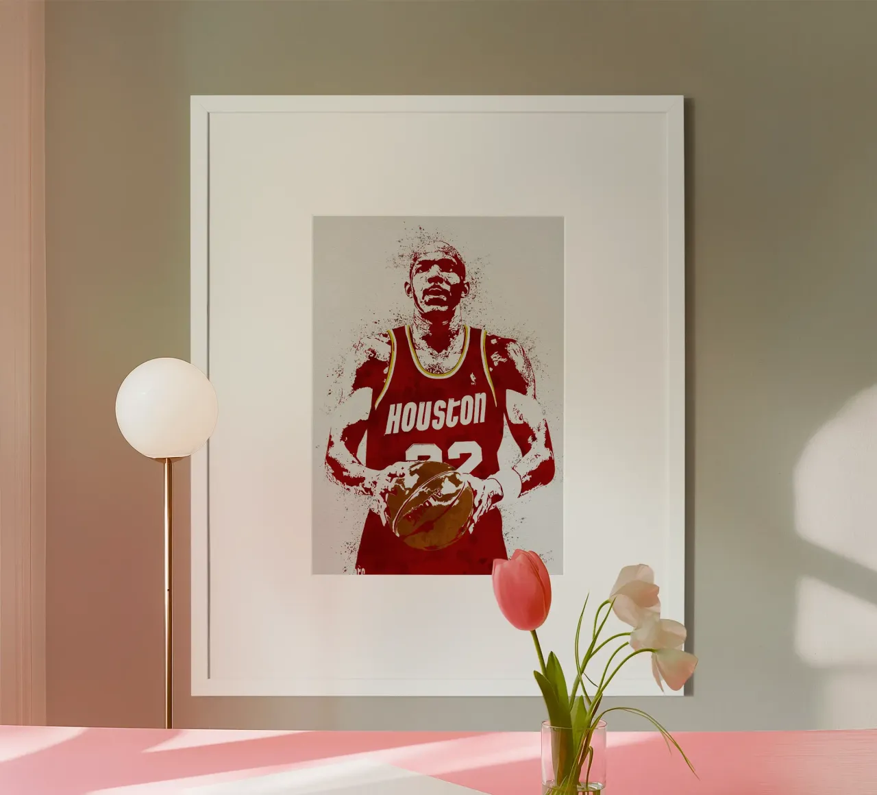 Clyde Drexler  Houston Rockets poster da tenten