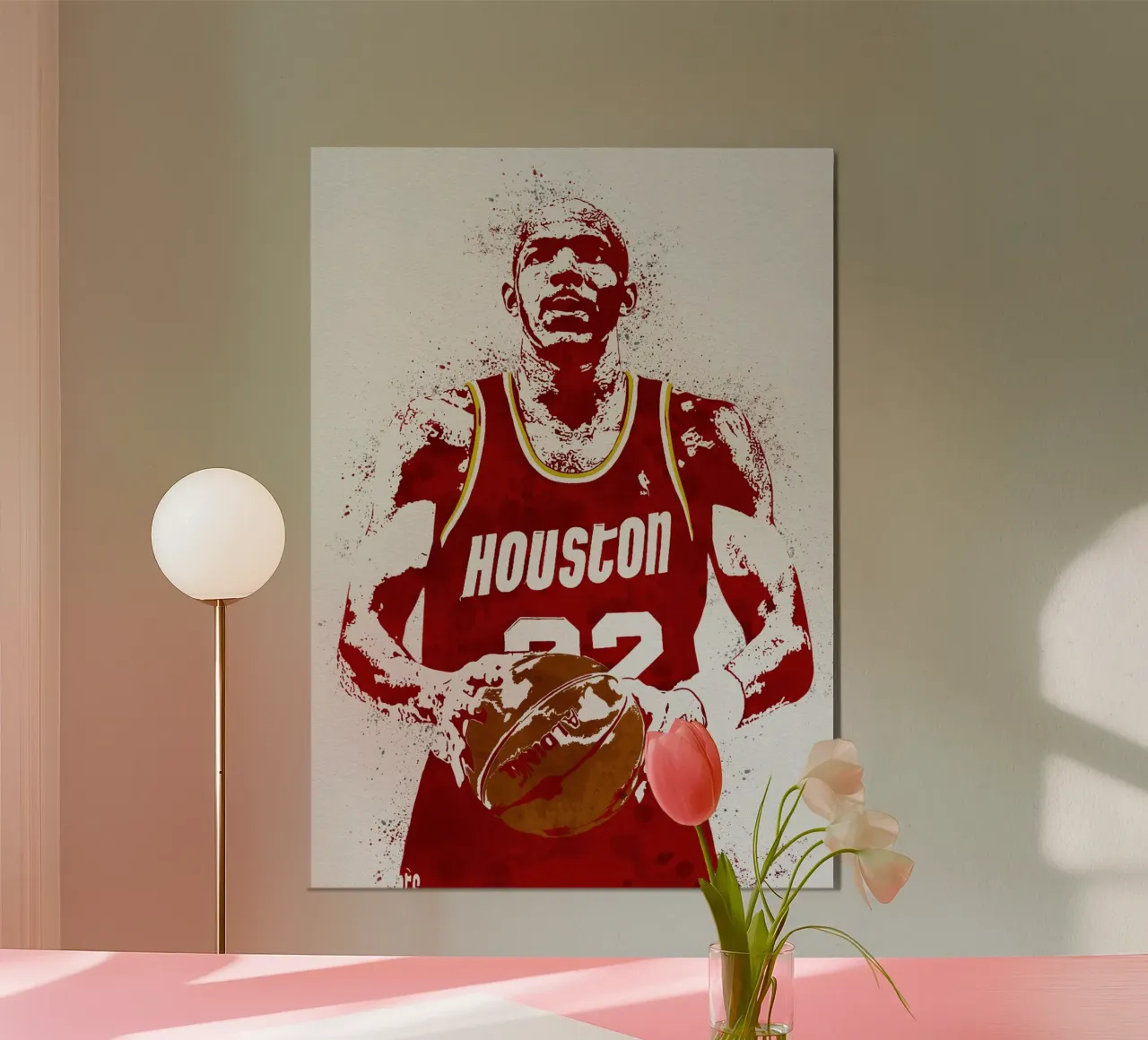 Clyde Drexler  Houston Rockets poster da tenten