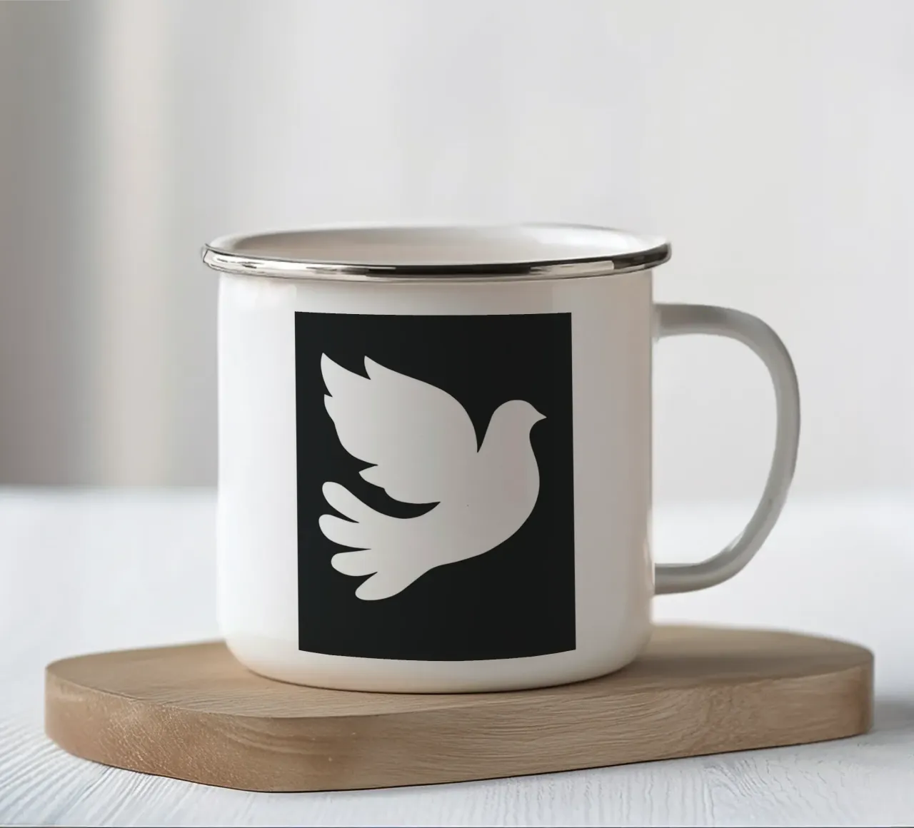 Peace and freedom tazza in smalto da edsonramosart