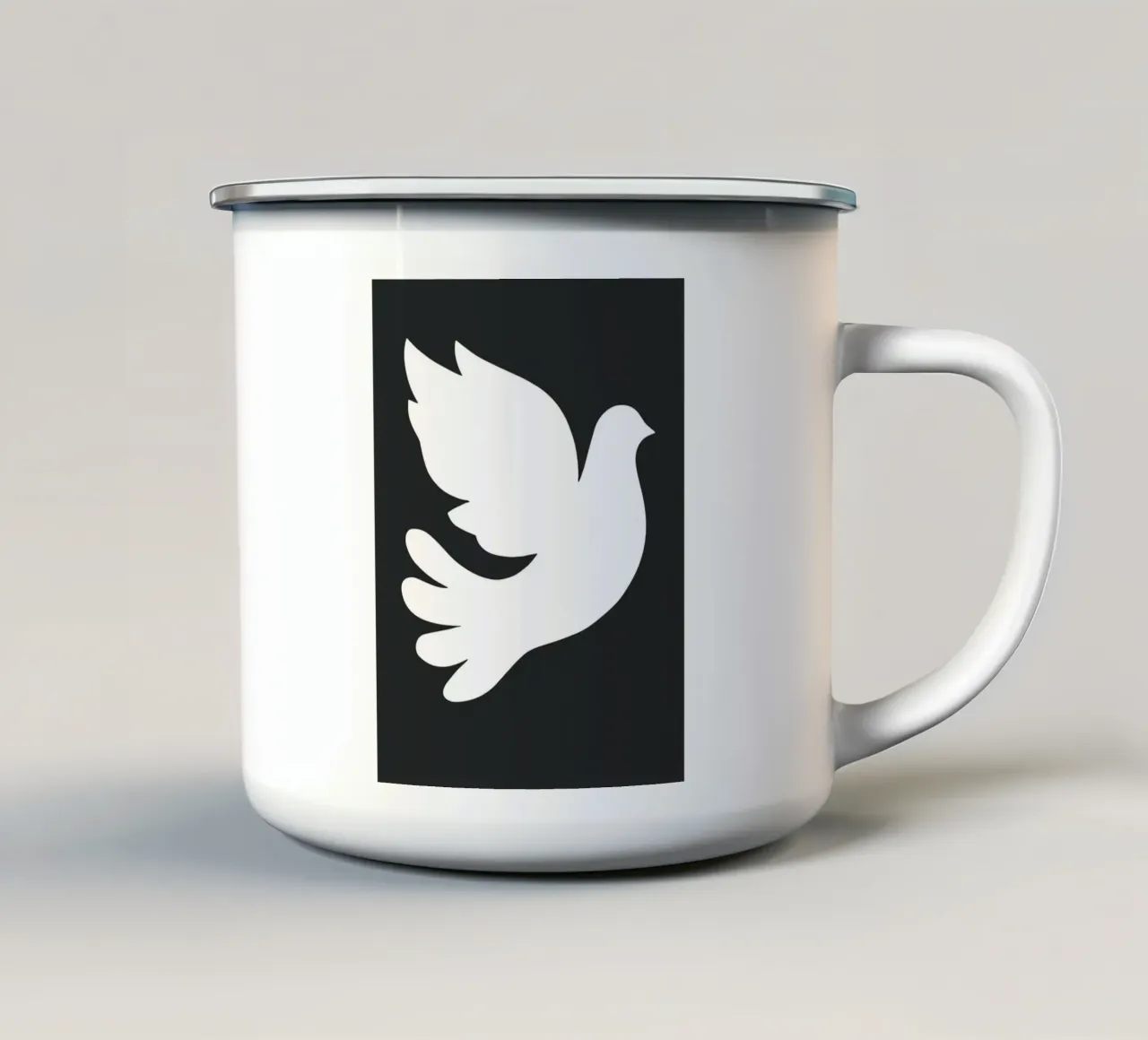 Peace and freedom tazza in smalto da edsonramosart