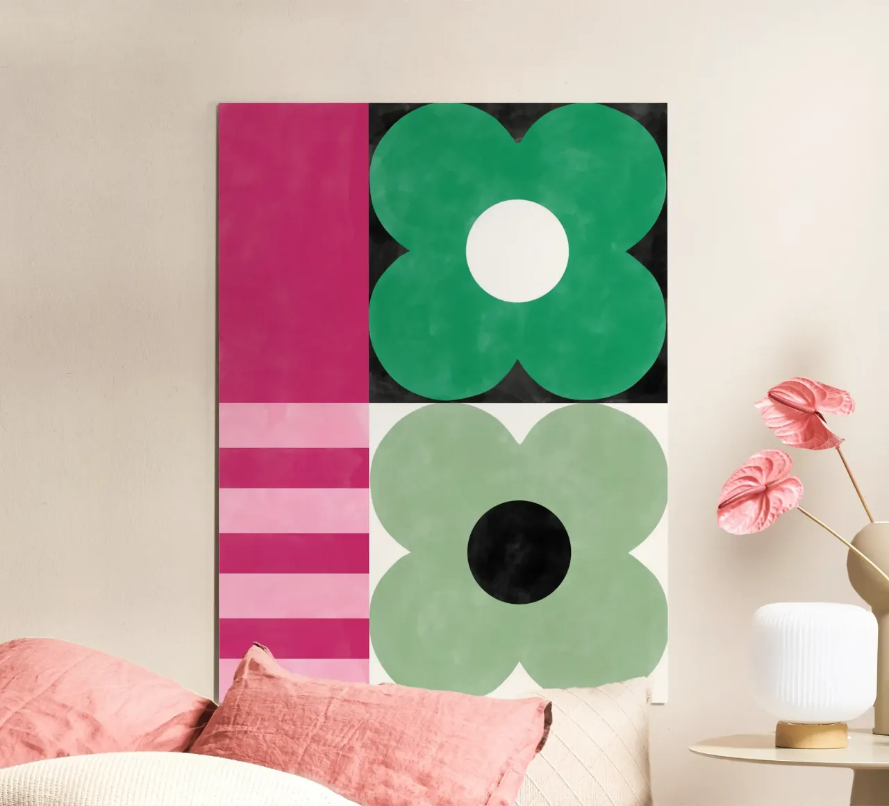 Audace geometria floreale poster con telaio in plastica da Pictufy Sun & Spirit