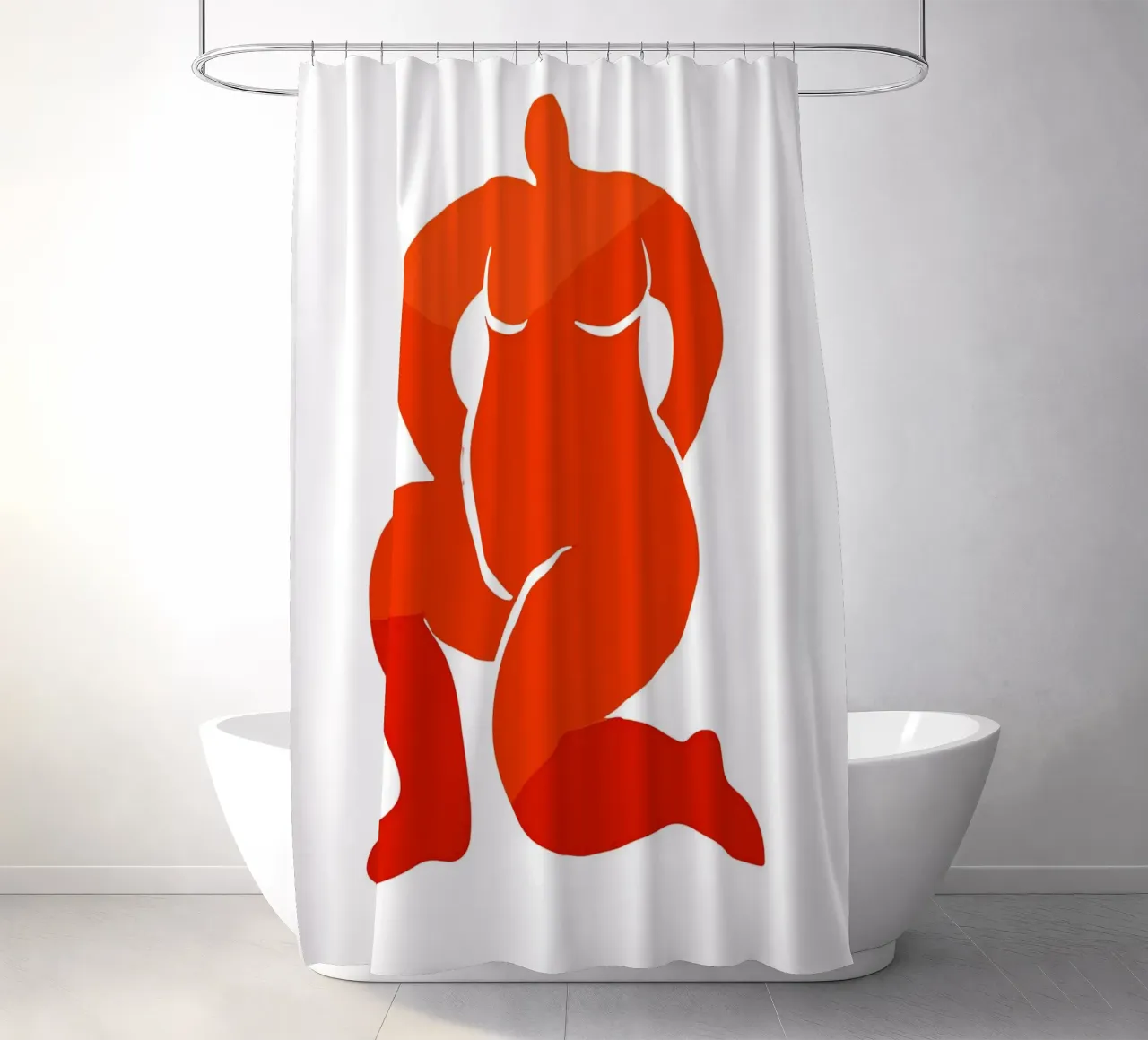 Body positivity douchegordijn van edsonramosart