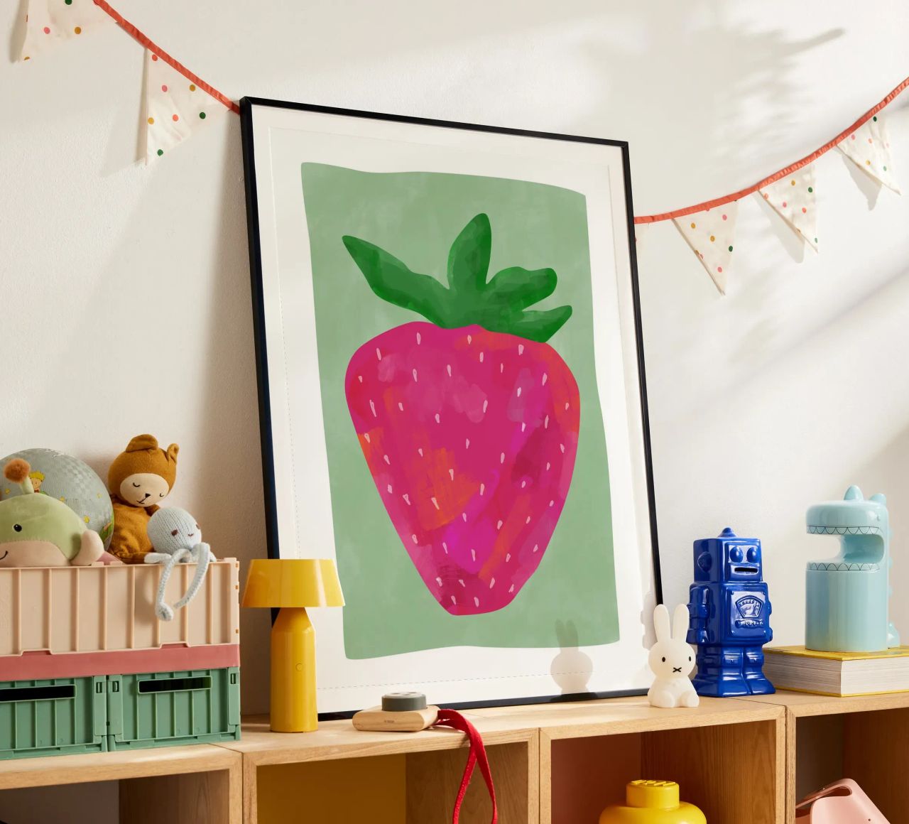 Vibrant strawberry poster by Pictufy Sun & Spirit