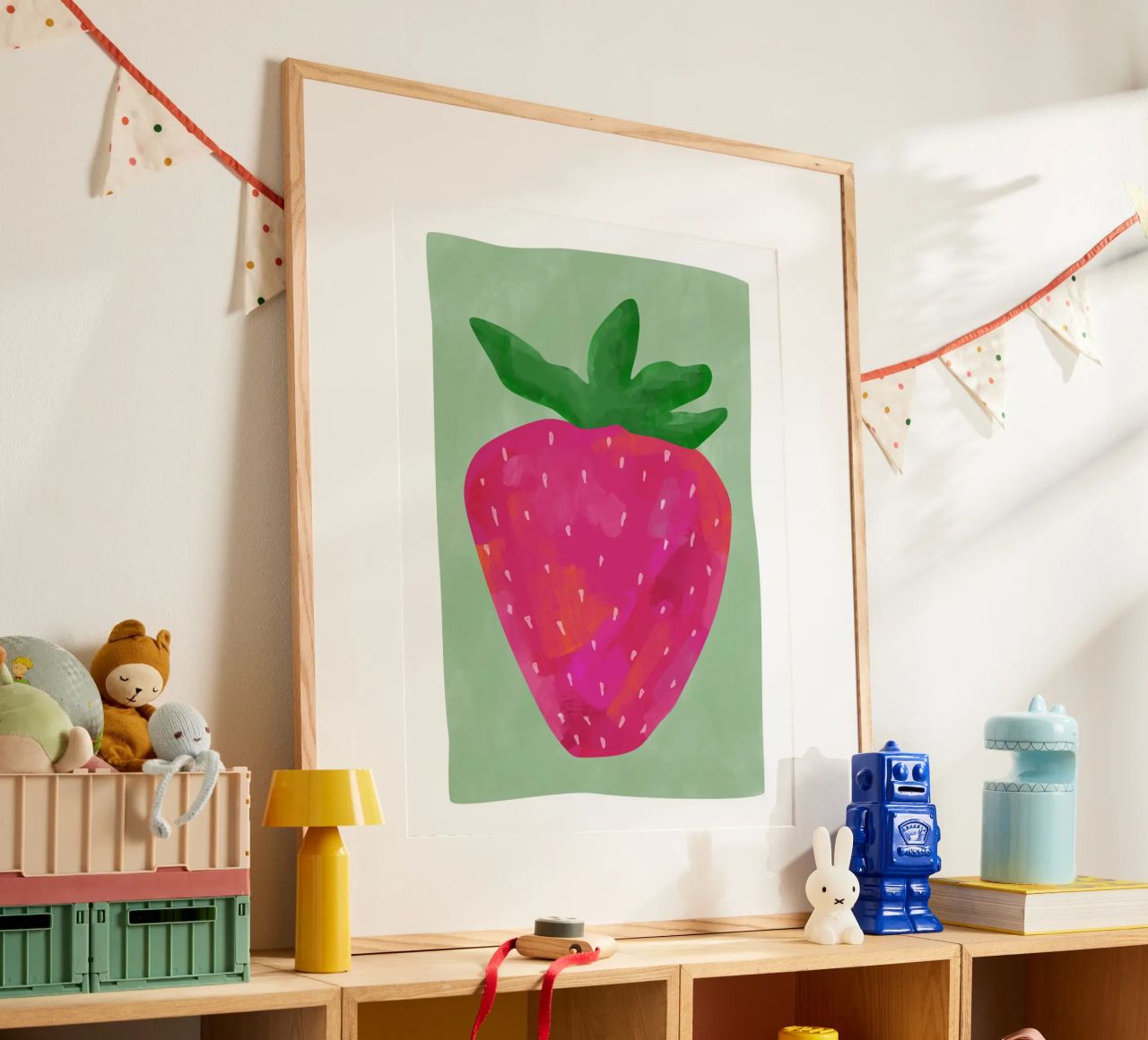 Vibrant strawberry poster by Pictufy Sun & Spirit