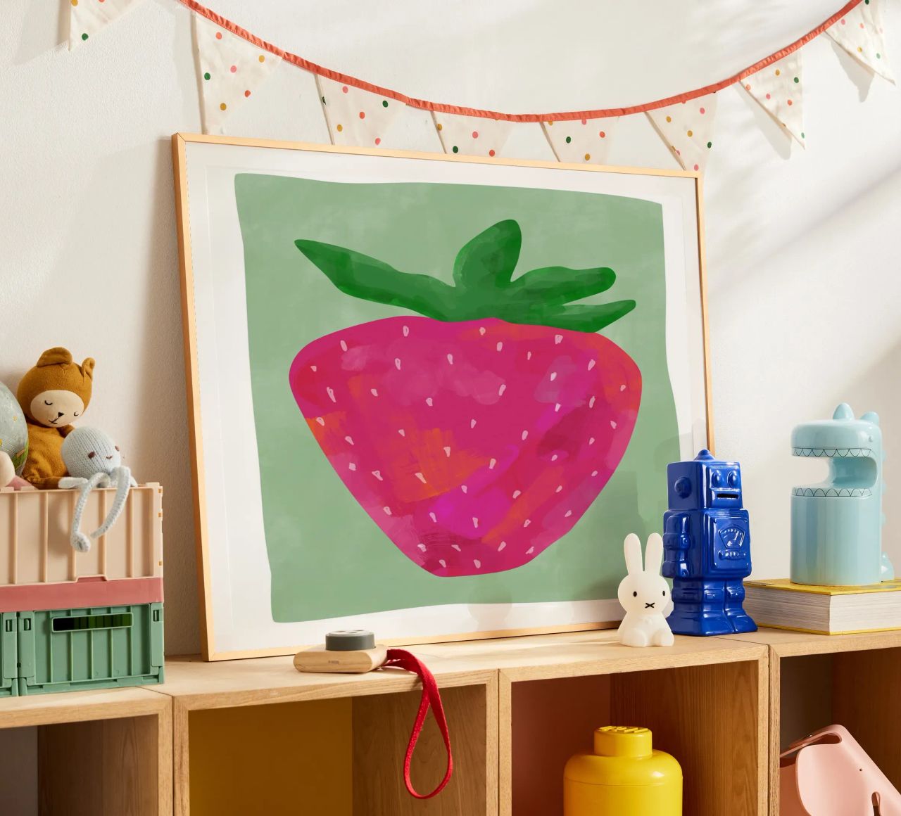 Vibrant strawberry poster by Pictufy Sun & Spirit