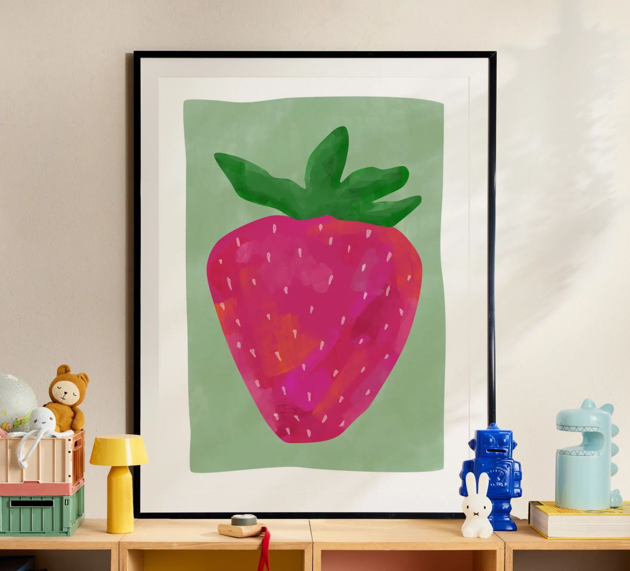 Vibrant strawberry poster by Pictufy Sun & Spirit