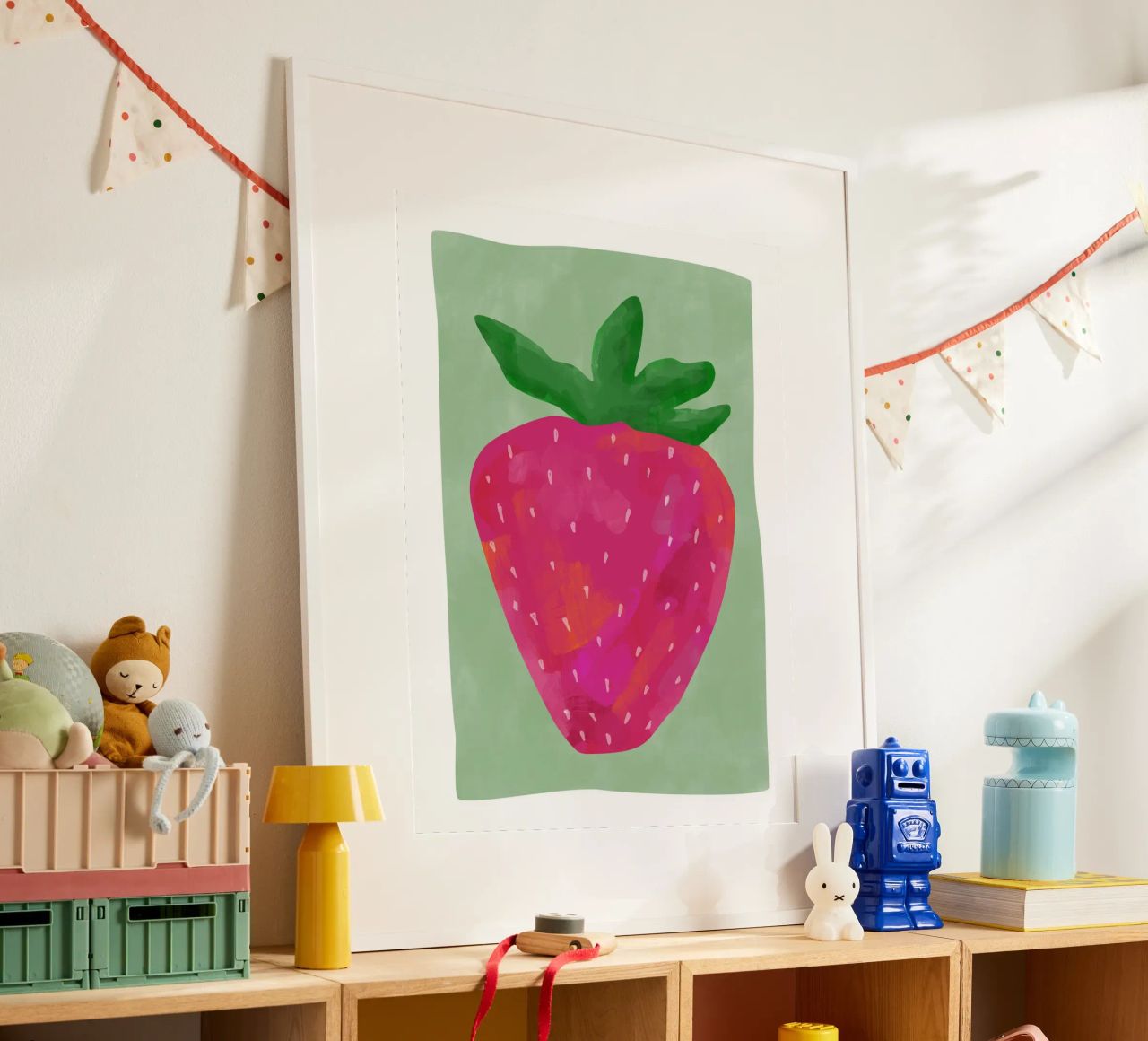 Vibrant strawberry poster by Pictufy Sun & Spirit