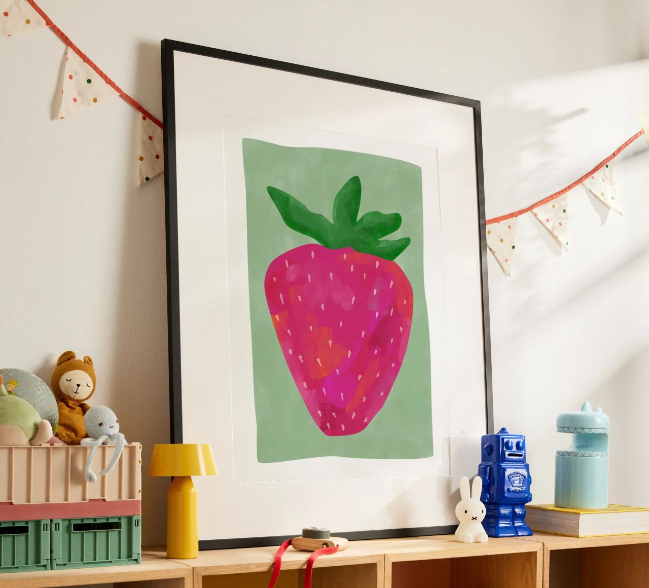 Vibrant strawberry poster by Pictufy Sun & Spirit