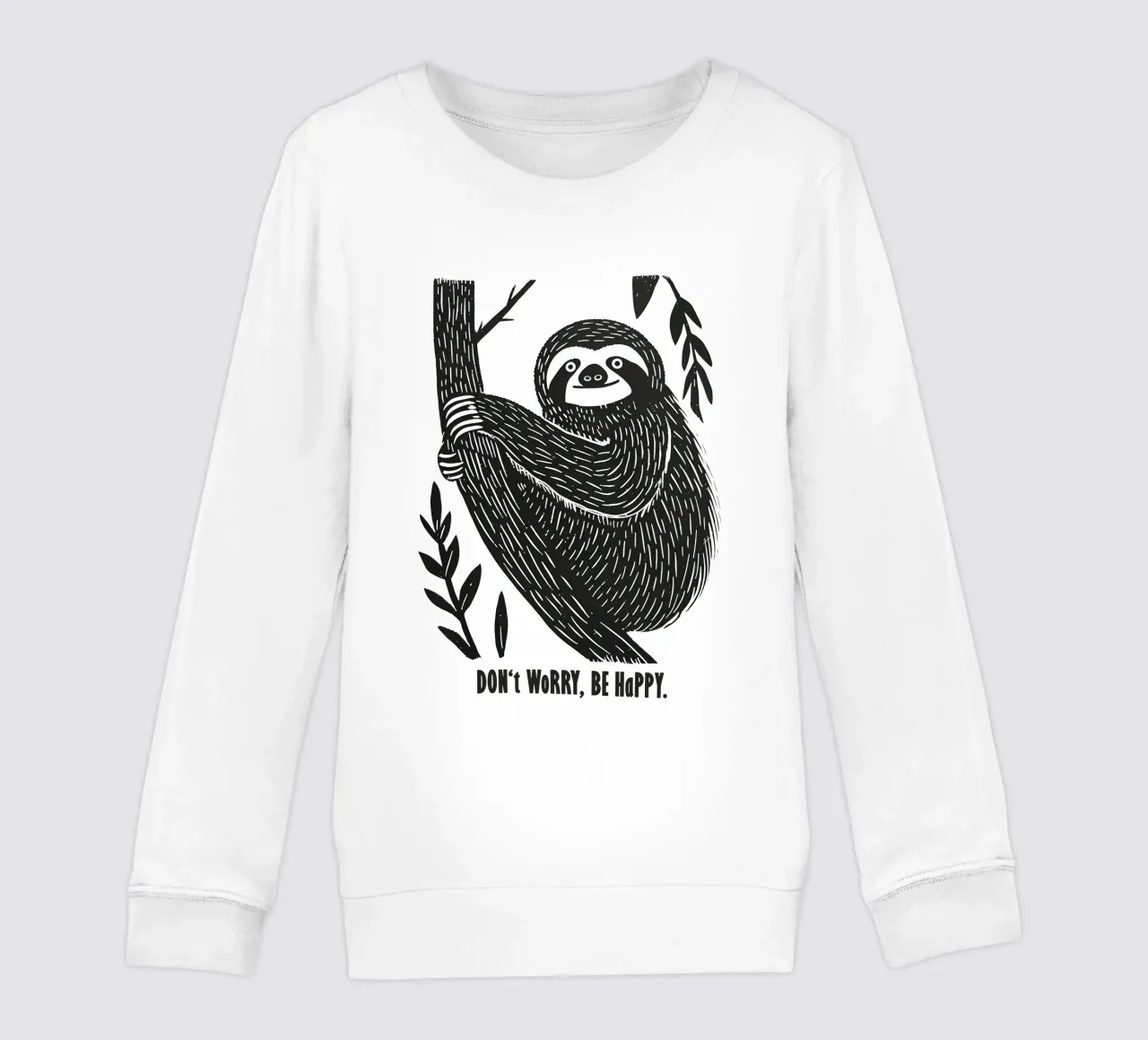 Don't Worry Be Happy | Sloth Motivation Motiv felpa bambino da Autofocus