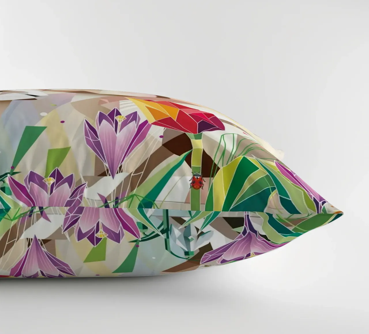 Due coniglietti di Pasqua in un mare di fiori cuscino da namosh