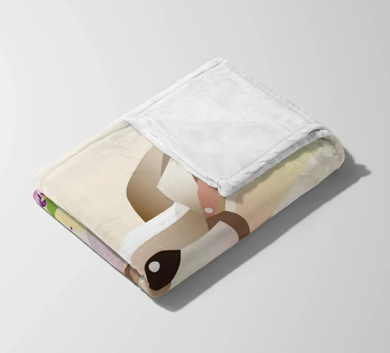 Due coniglietti di Pasqua in un mare di fiori coperta in pile da namosh