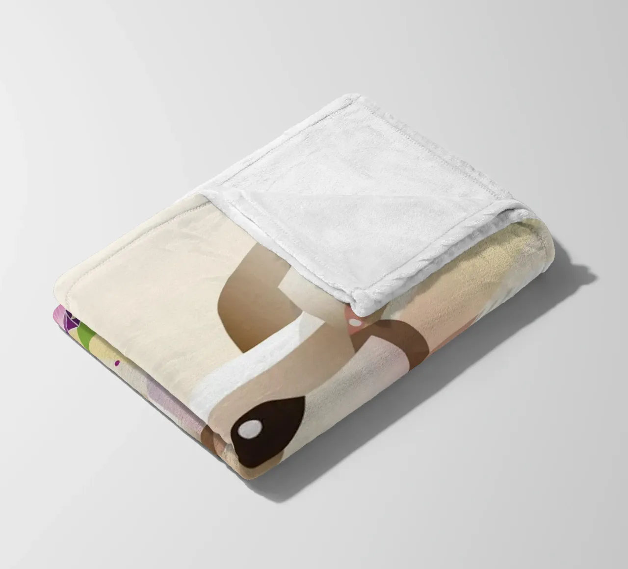 Due coniglietti di Pasqua in un mare di fiori coperta in pile da namosh