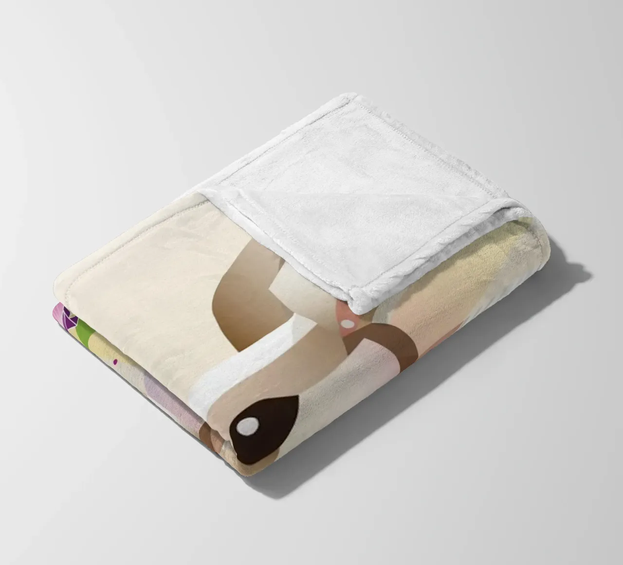 Due coniglietti di Pasqua in un mare di fiori coperta in pile da namosh