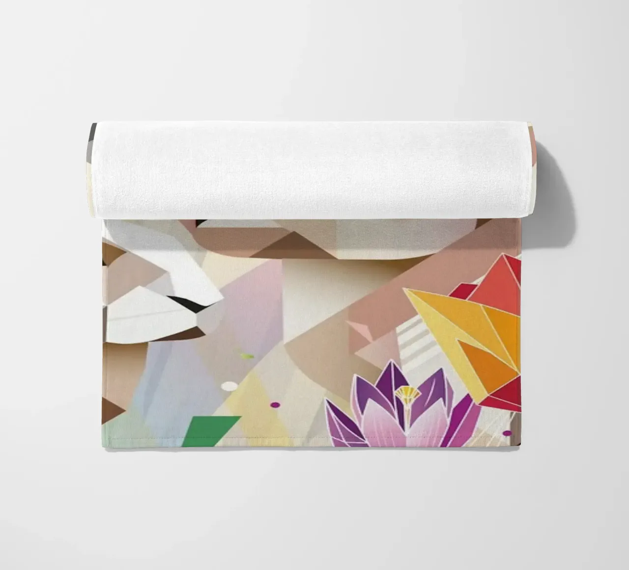 Due coniglietti di Pasqua in un mare di fiori telo mare da namosh