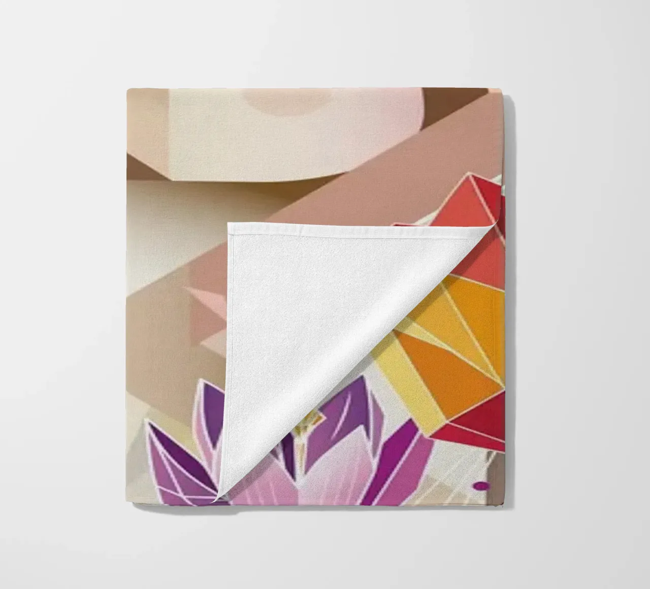 Due coniglietti di Pasqua in un mare di fiori telo mare da namosh