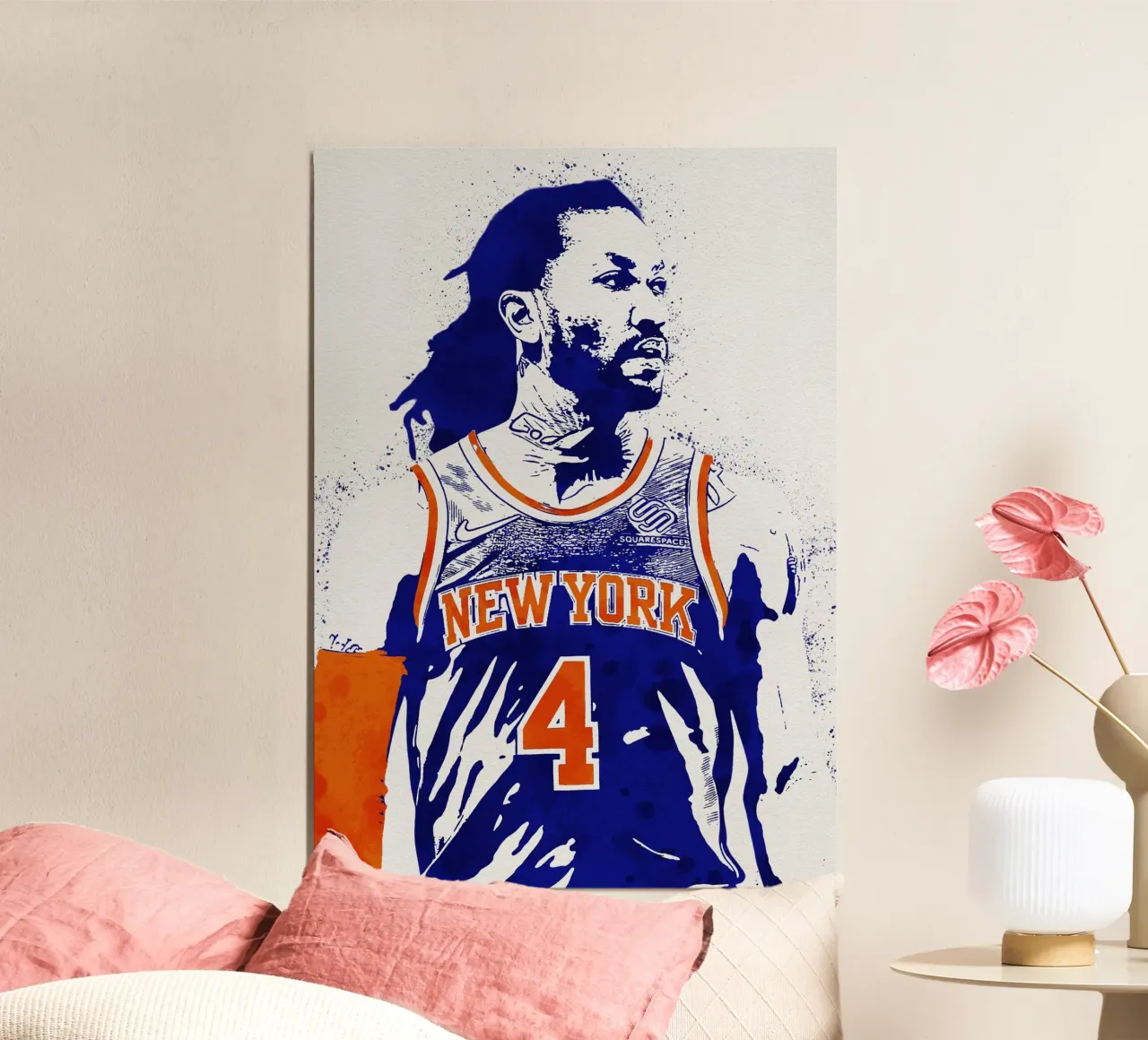 Derrick Rose New York Knicks carta hahnemühle da tenten