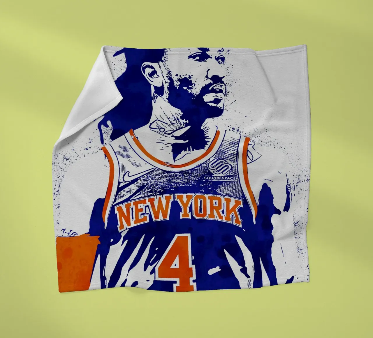 Derrick Rose New York Knicks coperta in pile da tenten