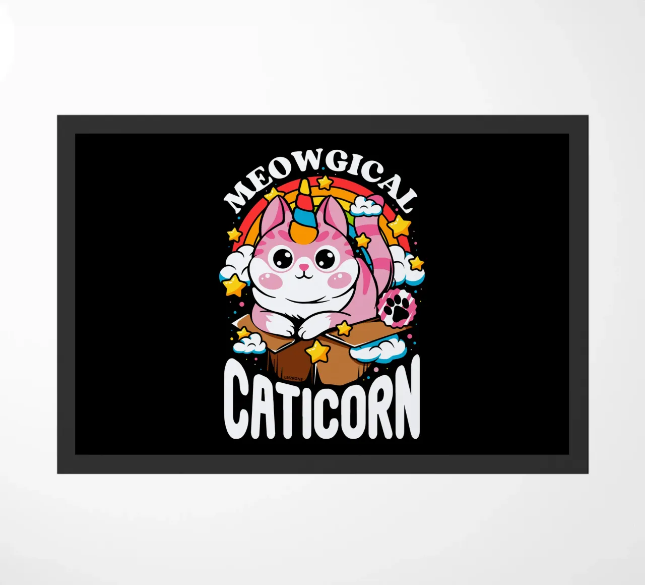 Miauwachtige Caticorn deurmat van LM2KONE