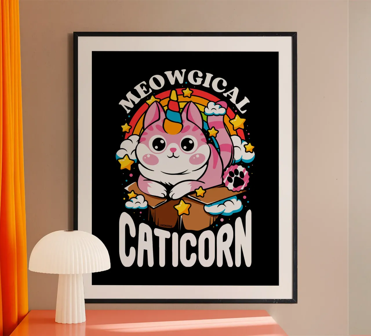 Meowgical Caticorn carta hahnemühle da LM2KONE