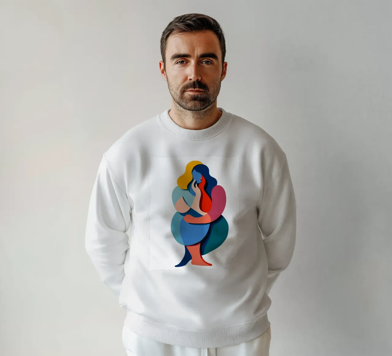 Overlapping shapes felpa da edsonramosart