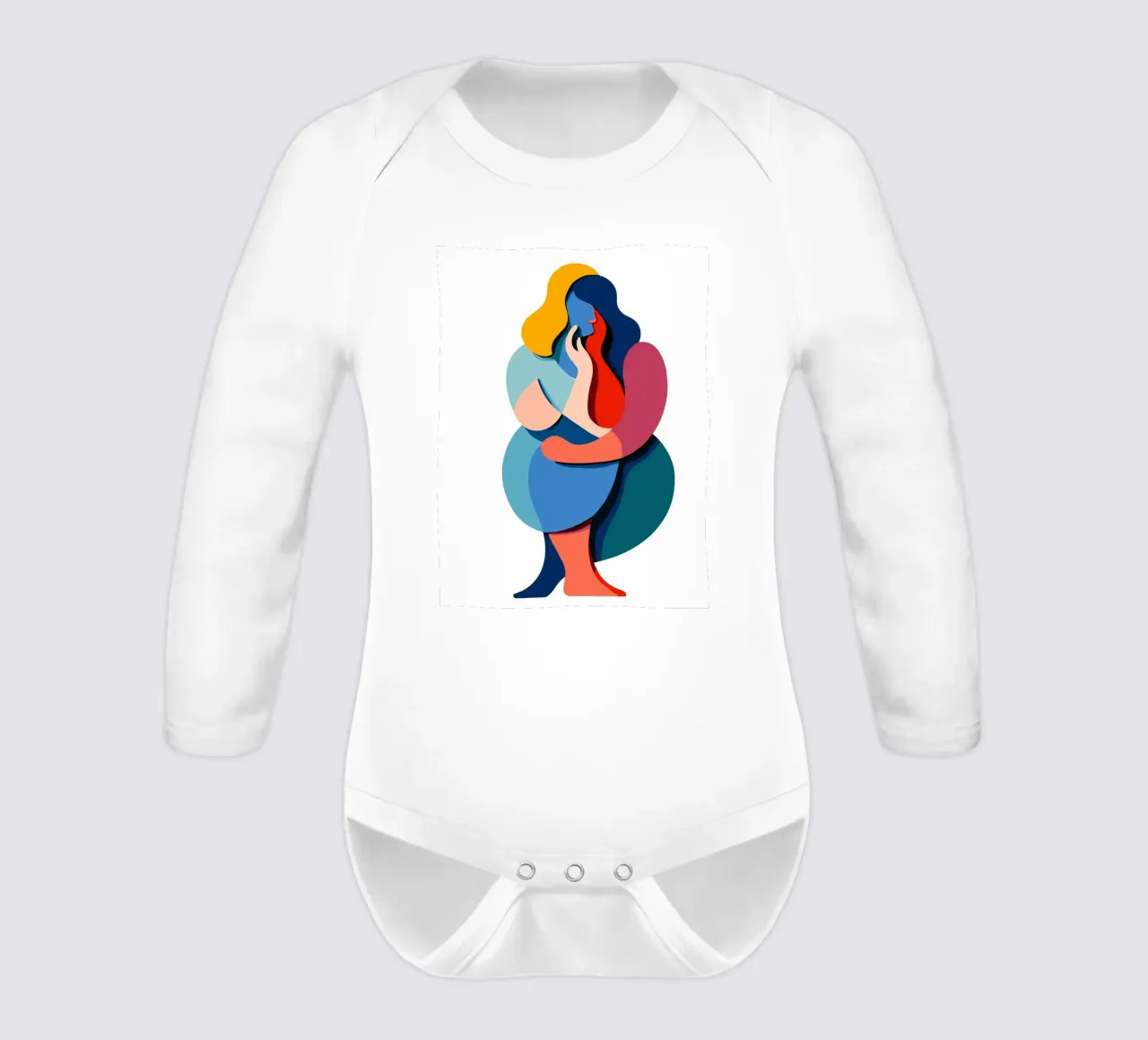 Overlapping shapes body neonato maniche lunghe da edsonramosart