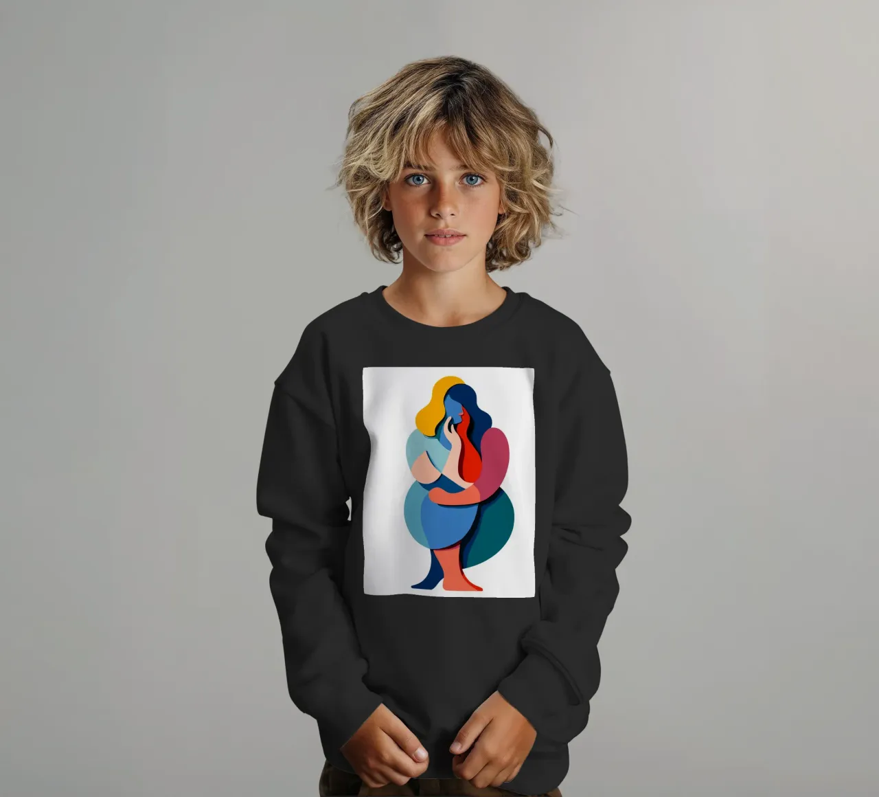 Overlapping shapes felpa bambino da edsonramosart