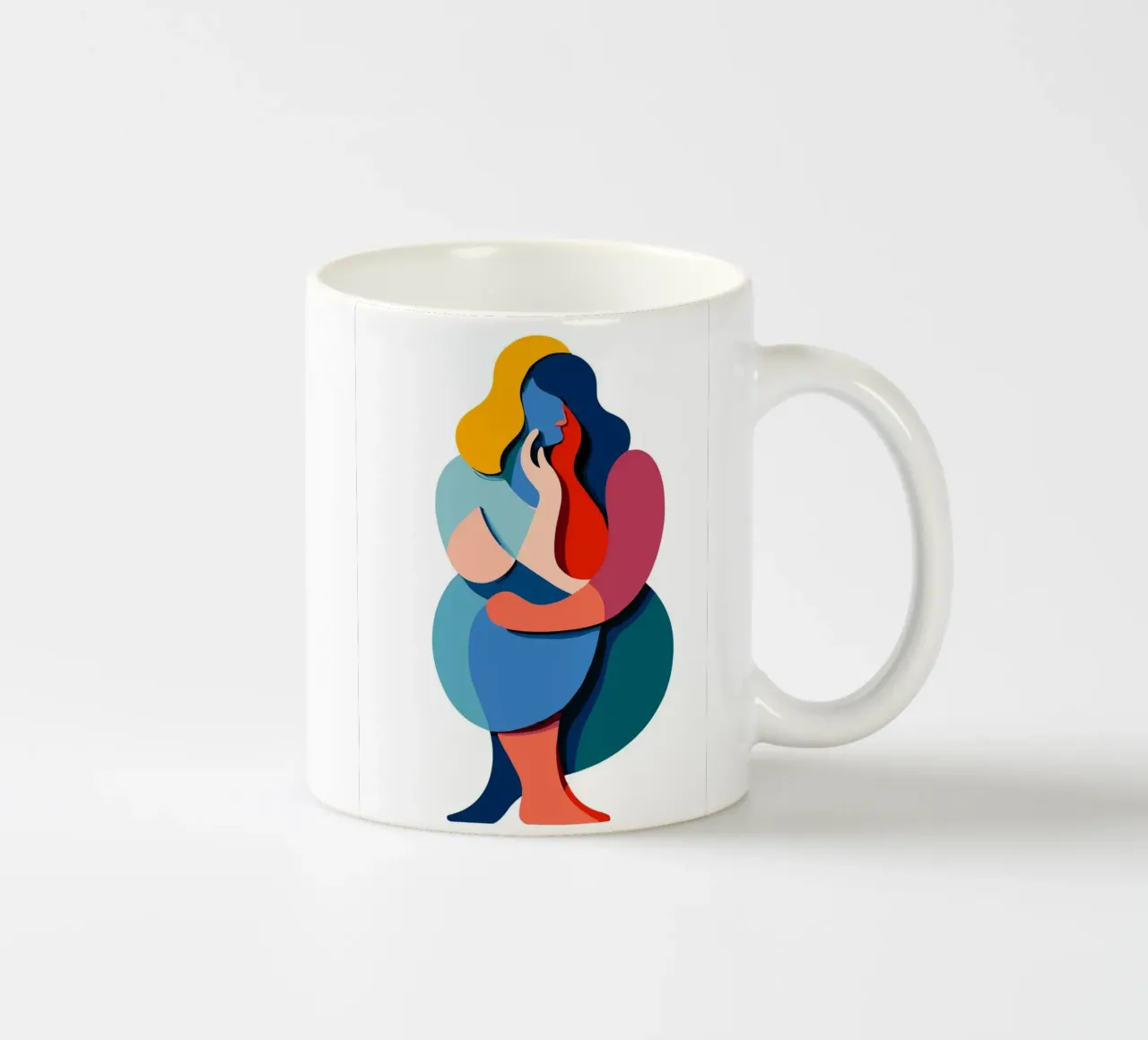 Overlapping shapes tazza in ceramica da edsonramosart