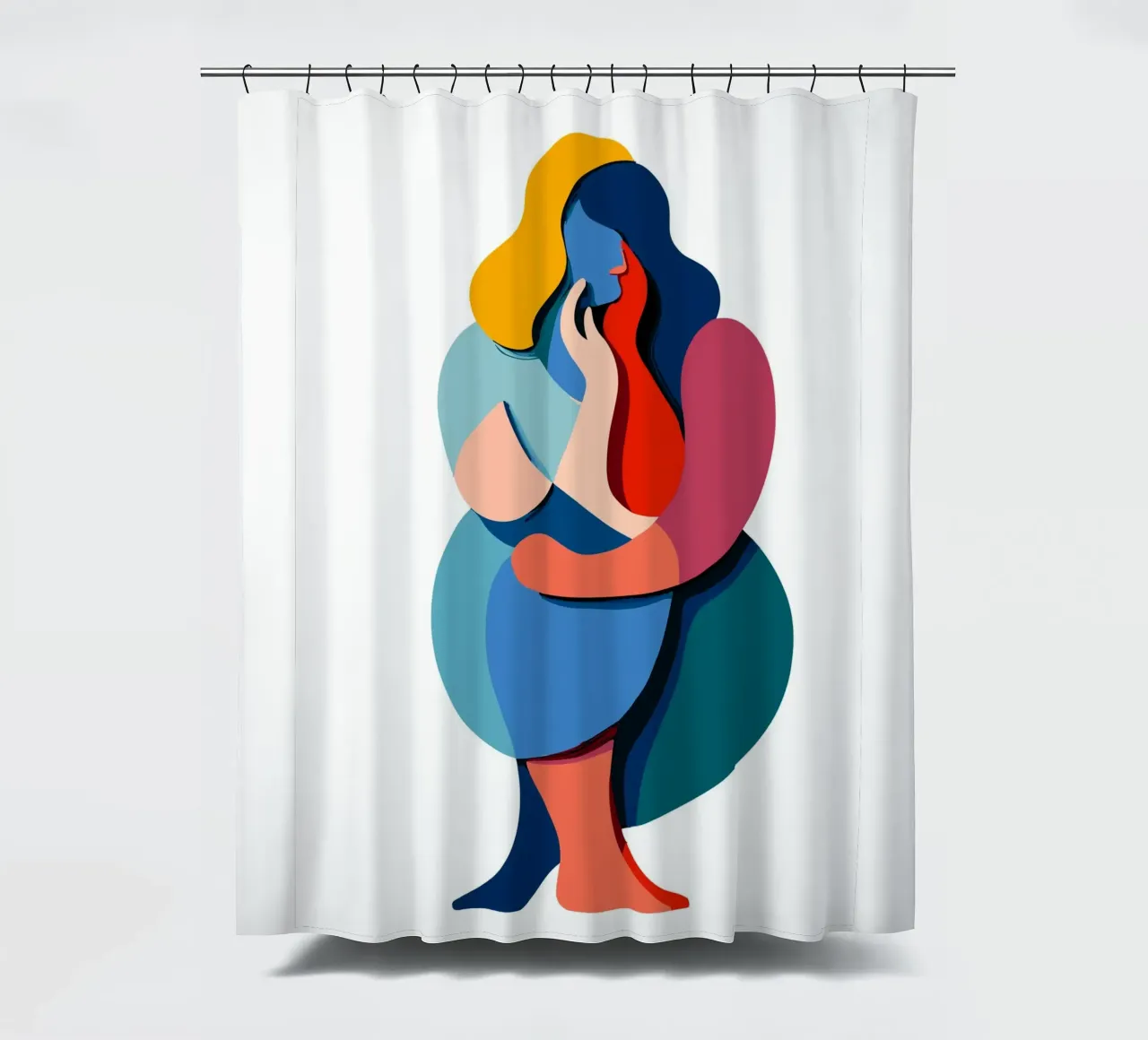 Overlapping shapes tenda da doccia da edsonramosart