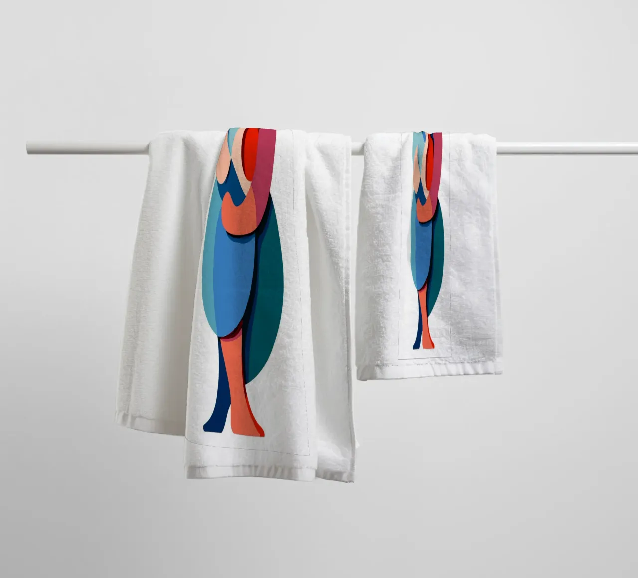 Overlapping shapes asciugamano da bagno da edsonramosart