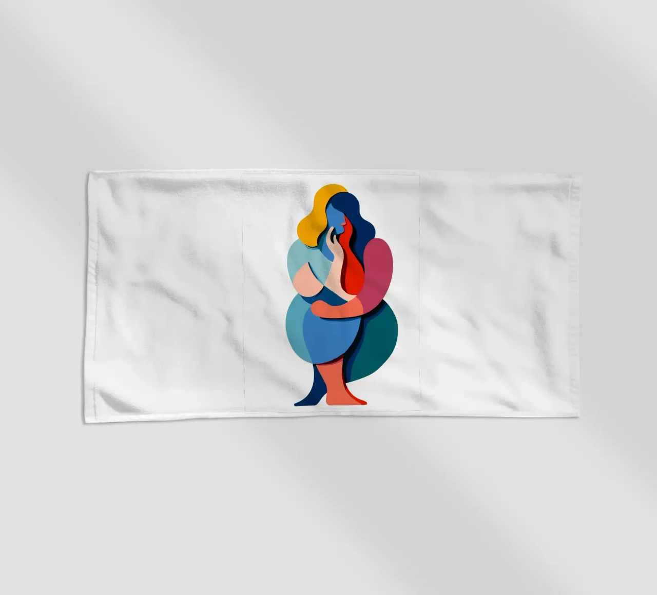 Overlapping shapes beach towel by edsonramosart