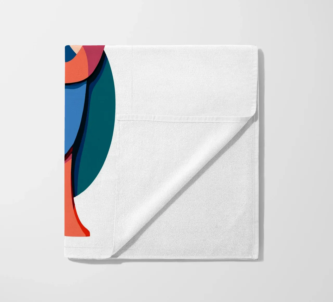 Overlapping shapes beach towel by edsonramosart