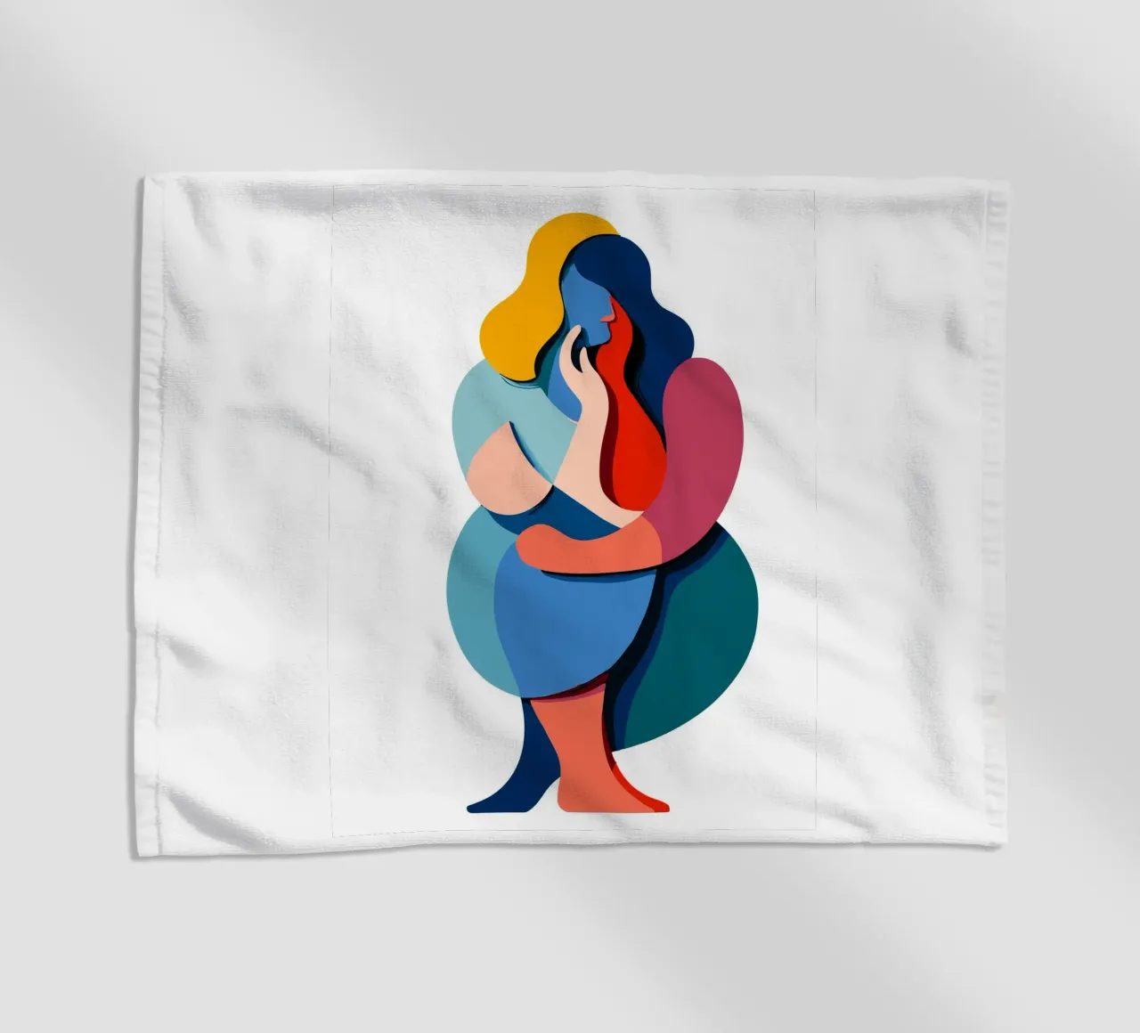 Overlapping shapes beach towel by edsonramosart
