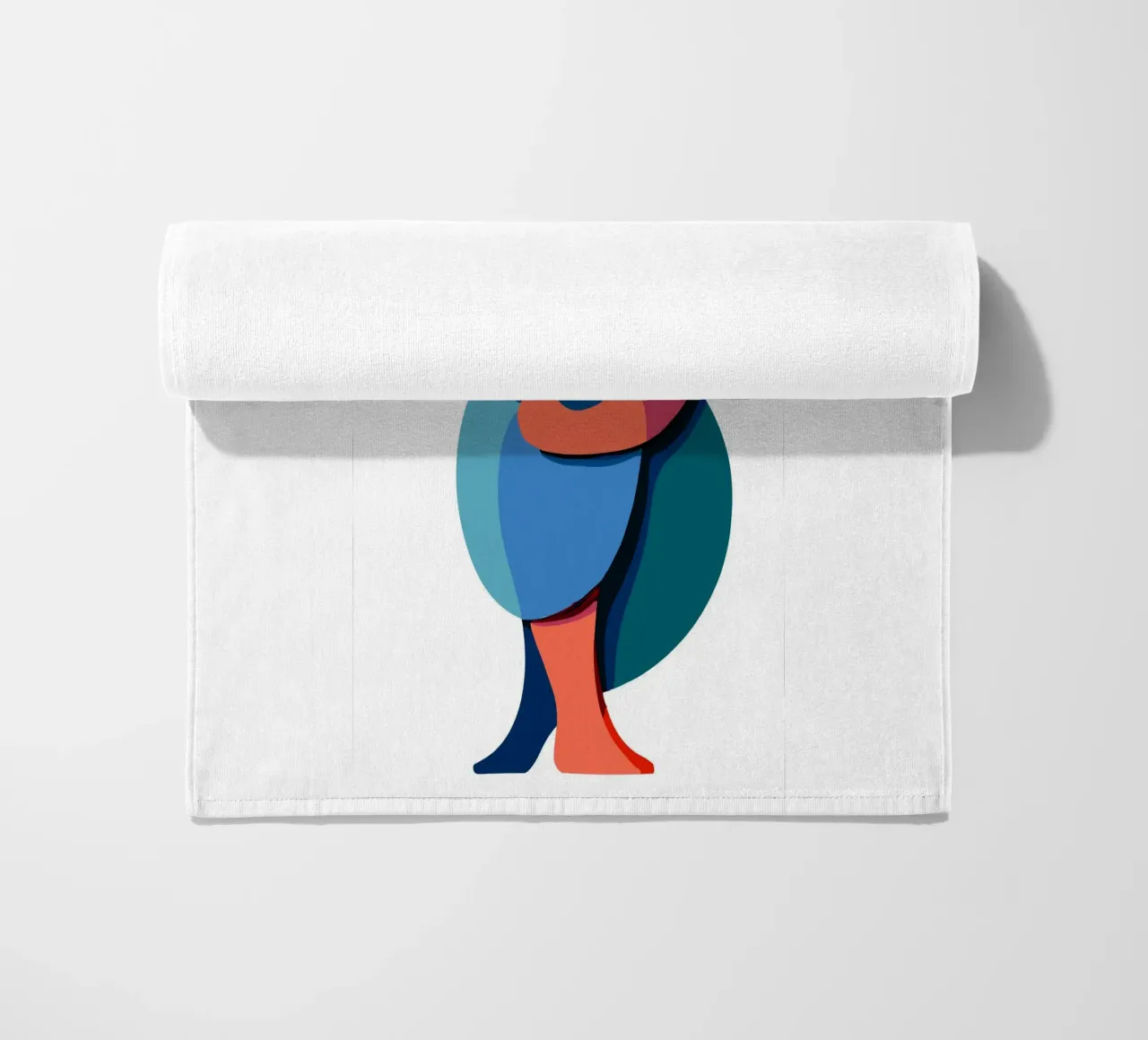 Overlapping shapes beach towel by edsonramosart