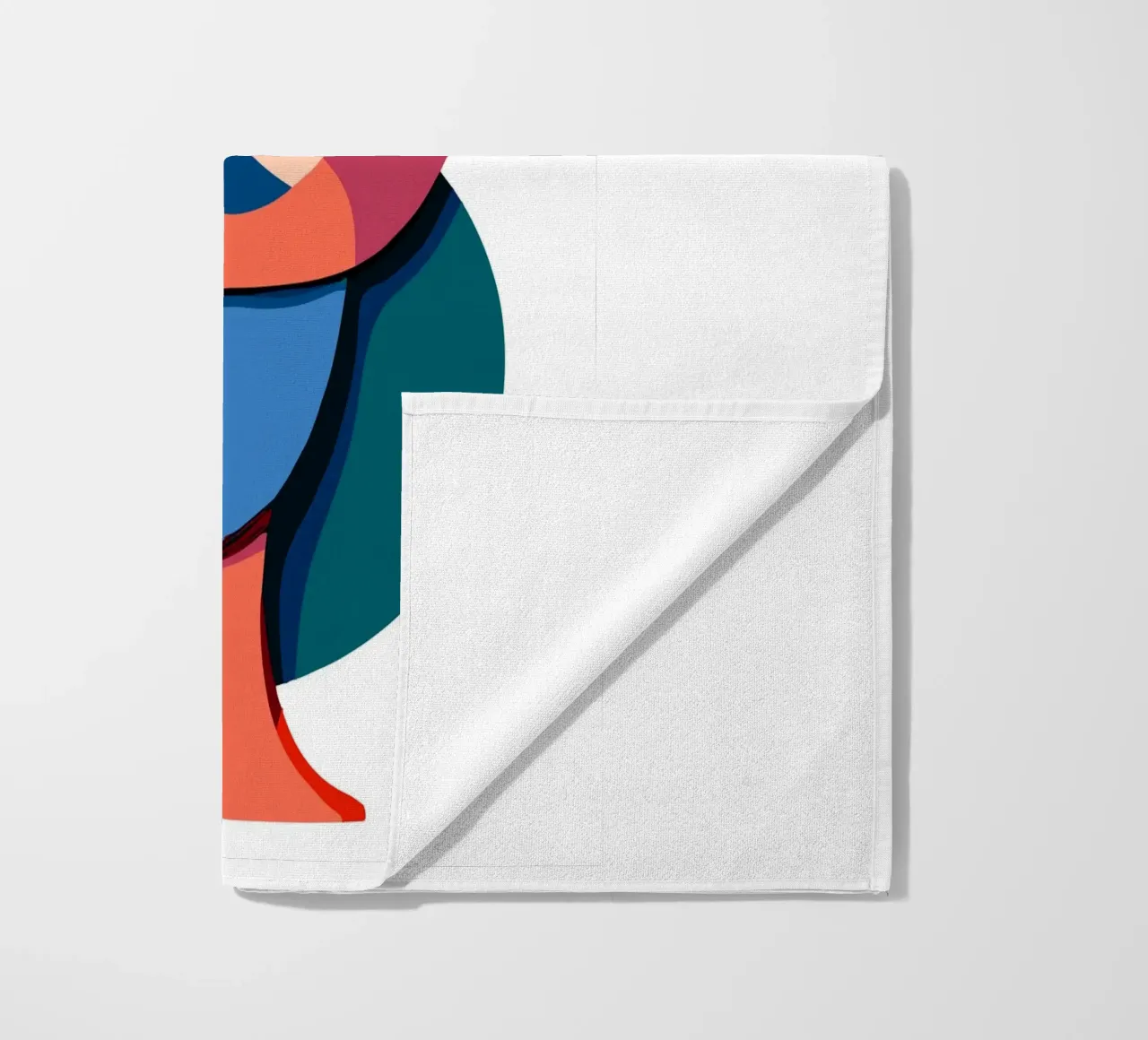 Overlapping shapes beach towel by edsonramosart
