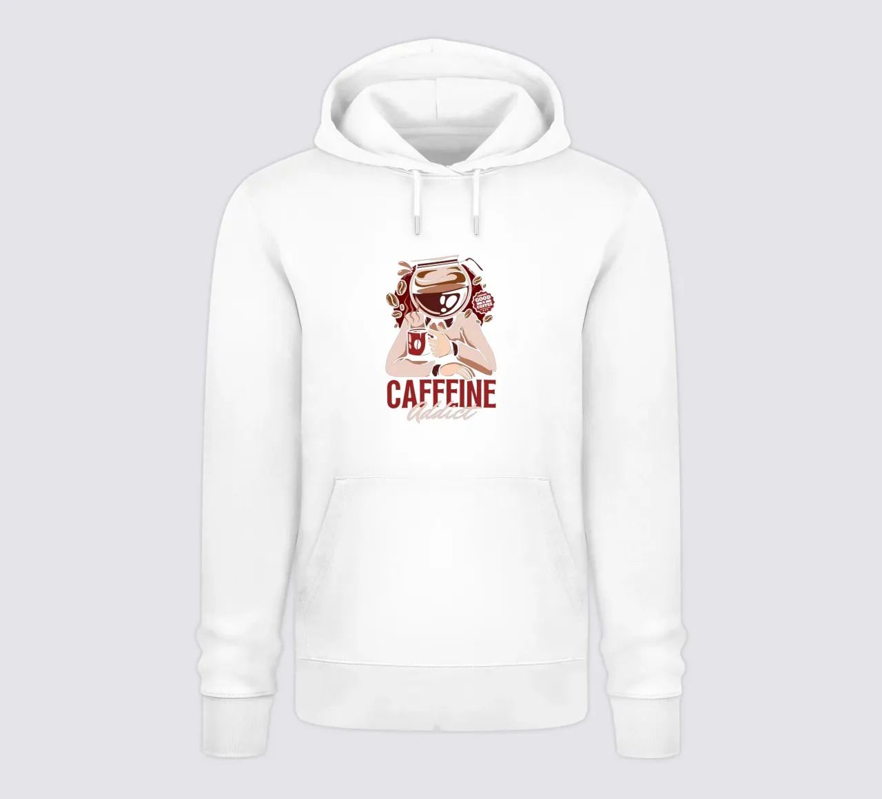 Dipendente dalla caffeina felpa con cappuccio da LM2KONE