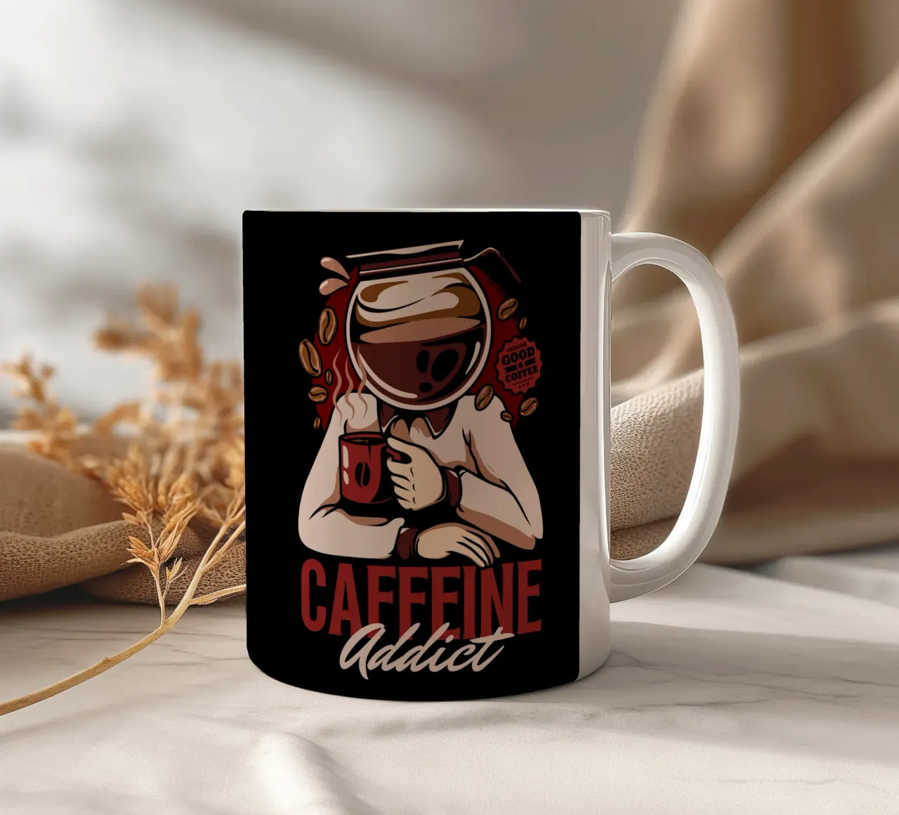 Dipendente dalla caffeina tazza in ceramica da LM2KONE
