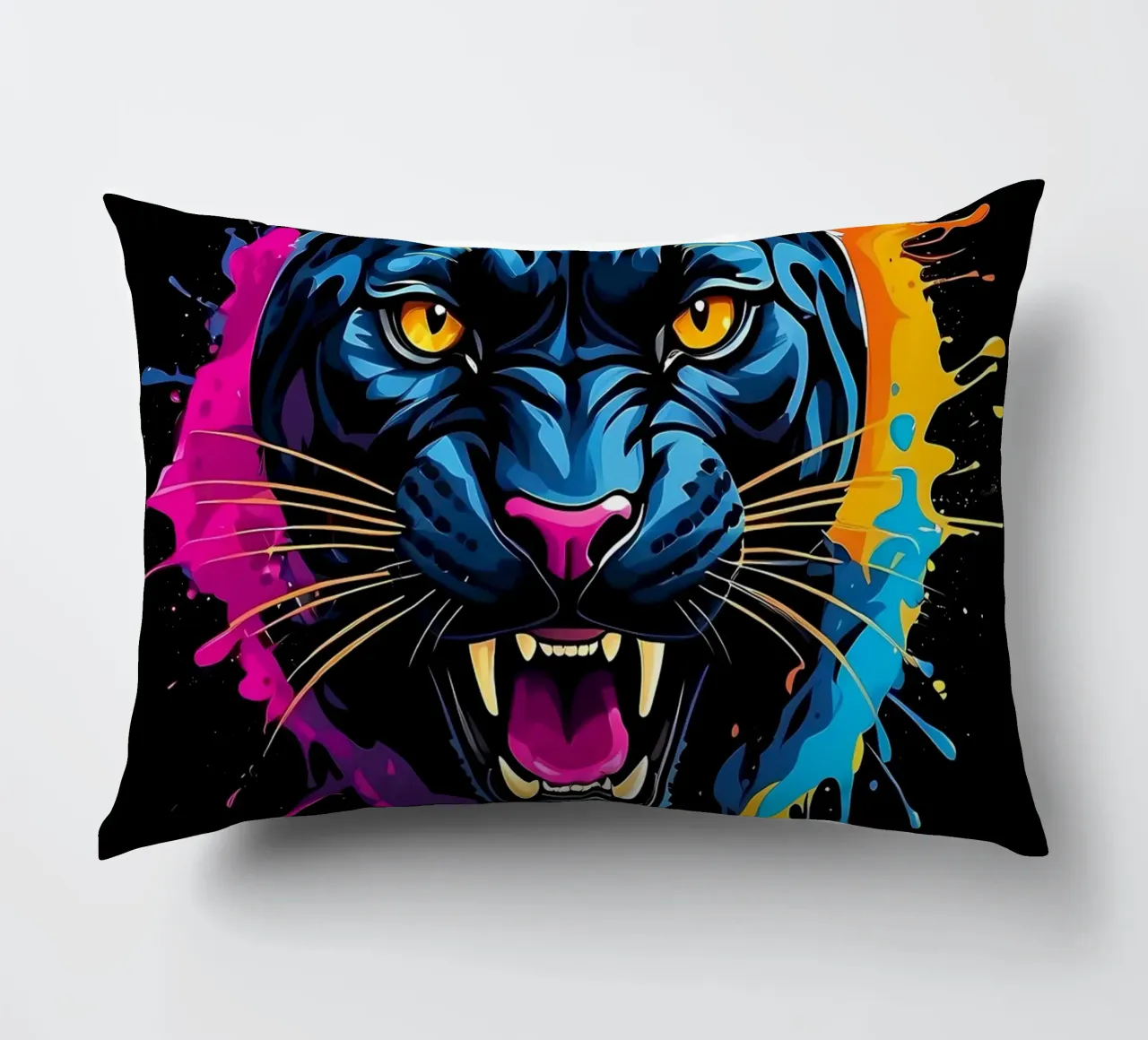 Pantera nera colorata cuscino da LM2KONE