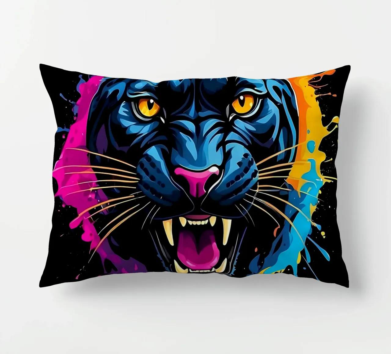 Pantera nera colorata cuscino da LM2KONE