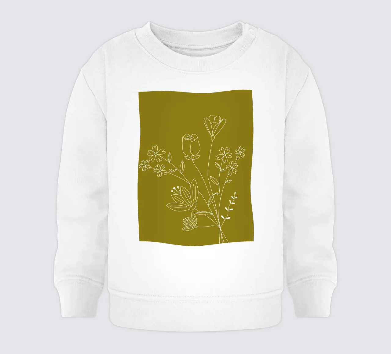 Flowers and leaves in line felpa neonato da LisaArtes