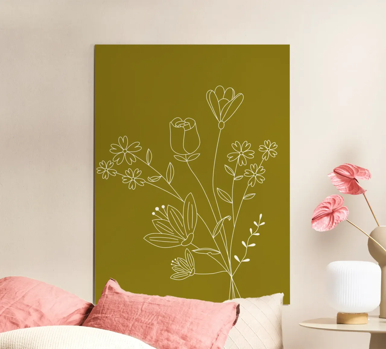 Flowers and leaves in line carta hahnemühle da LisaArtes