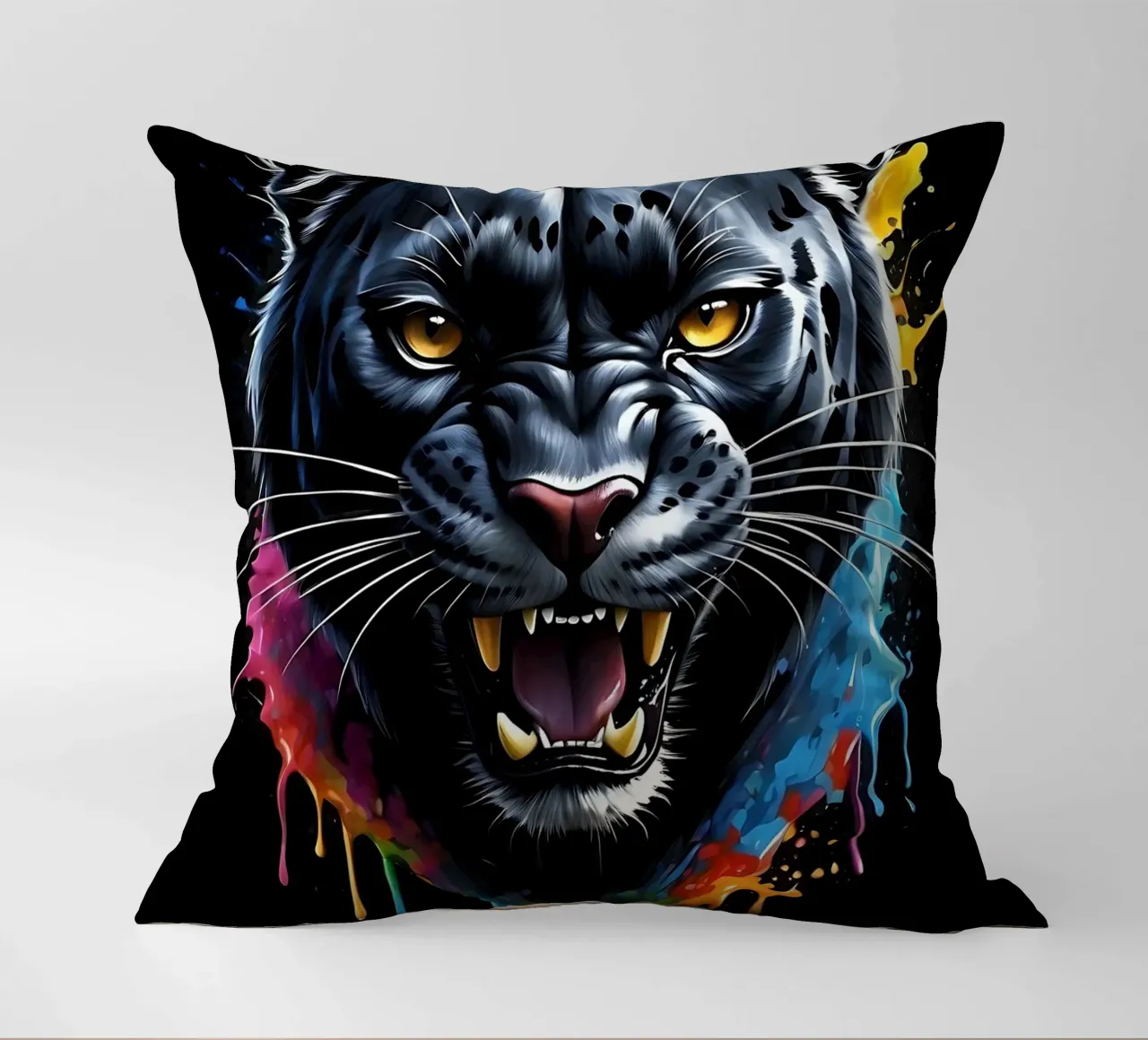 Pantera Nera colorata cuscino da LM2KONE